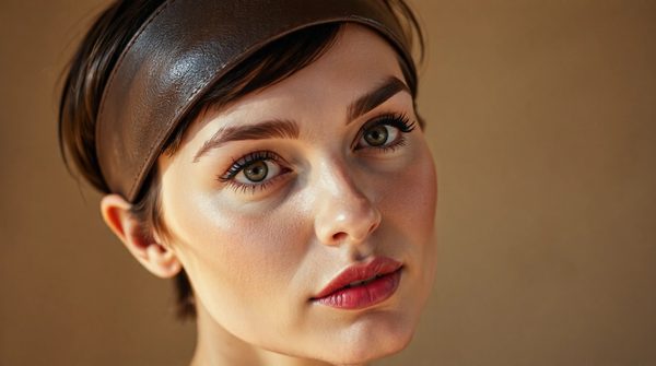 Accessoires tendance pour cheveux courts : bandeau large stylé et chic